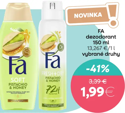 Fa dezodorant vybrané druhy