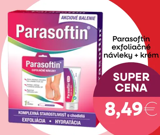 Parasoftin exfoliačné návleky + krém