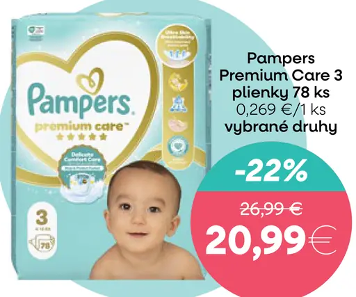 Pampers premium care plienky