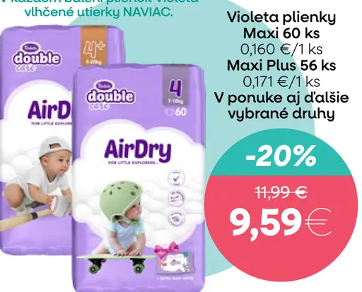 Violeta plienky Maxi / Maxi Plus