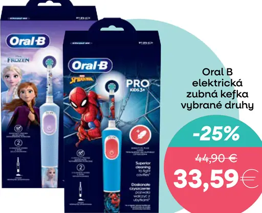 Oral B elektrická zubná kefka vybrané druhy