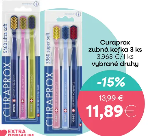 Curaprox zubná kefka rôzne druhy