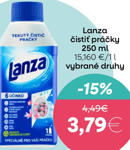 Tekutý čistič práčky Lanza