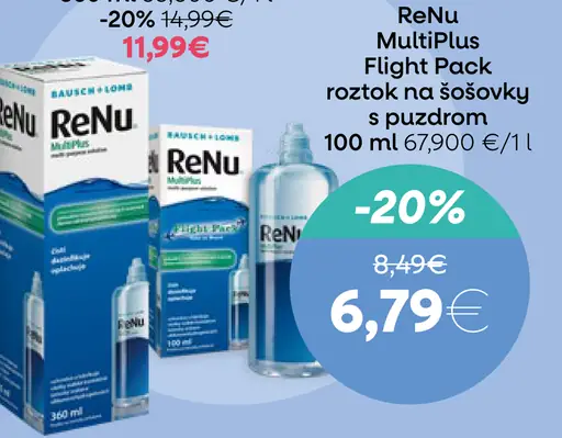 ReNu MultiPlus Flight Pack roztok na šošovky