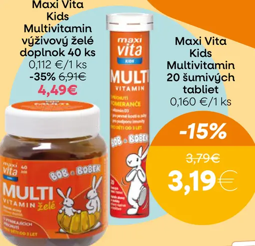 Maxi Vita Kids Multivitamín výživové želé doplnok