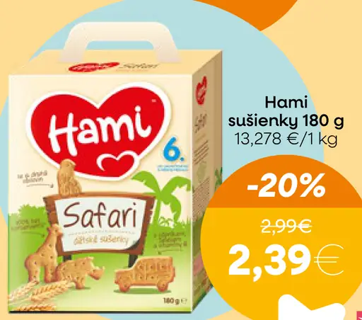 Hami Safari detské sušienky