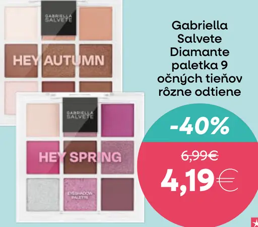 Gabriella Salvete Diamante paletka očných tieňov