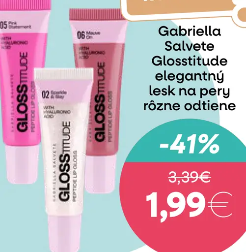 Gabriella Salvete Glossittude elegantný lesk na pery