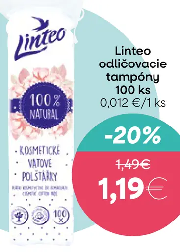 Linteo odličovacie tampóny