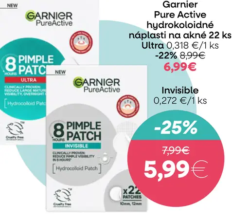 Garnier Pure Active Ultra hydrokoloidná náplasť na akné