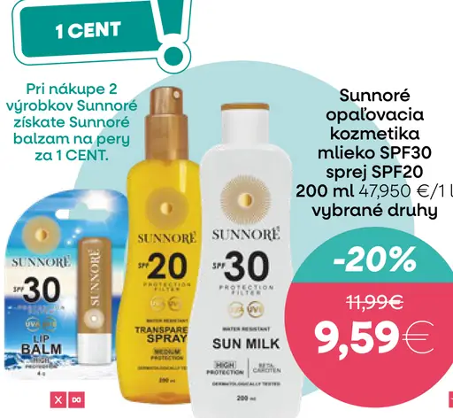 Sundance opaľovacie kozmetické mlieko SPF30 alebo sprej SPF20