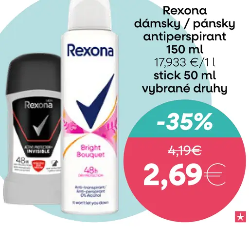 Rexona dámsky / pánsky antiperspirant