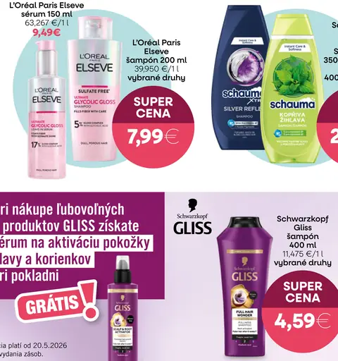 Schwarzkopf Gliss šampón vybrané druhy