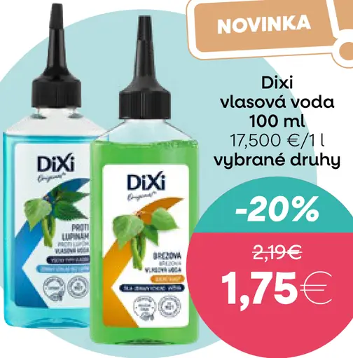Dixi vlasová voda vybrané druhy