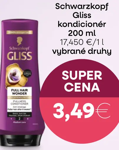 Schwarzkopf Gliss kondicionér vybrané druhy