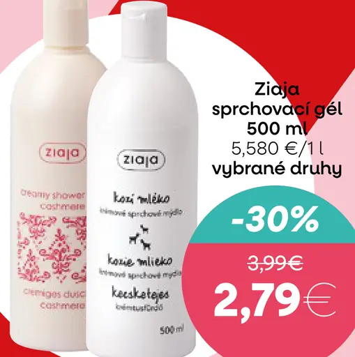 Ziaja sprchovací gél vybrané druhy