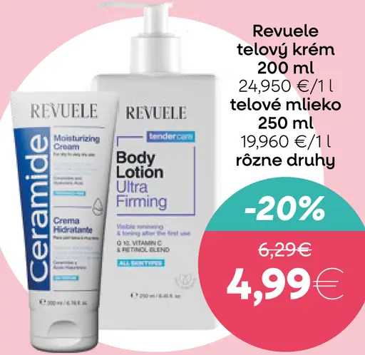 Revuele telový krém vybrané druhy