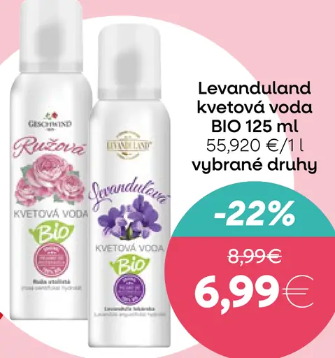 Levanduland kvetová voda vybrané druhy