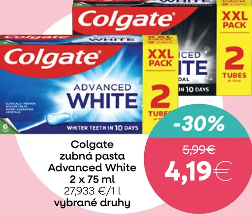 Colgate zubná pasta Advanced White vybrané druhy