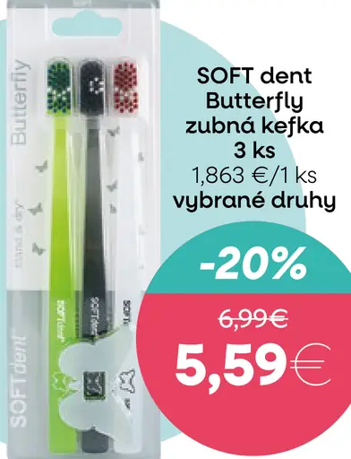 Soft Dent Butterfly zubná kefka