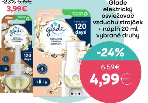 Glade elektrický osviežovač vzduchu strojček + náplň