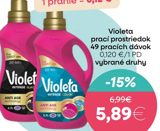 Violeta prací prostriedok
