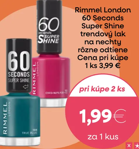 Rimmel London 60 Seconds Super Shine lak na nechty