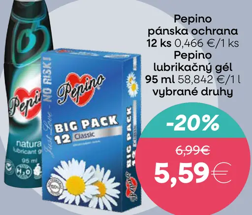 Pepina pánska ochrana lubrikačný gél