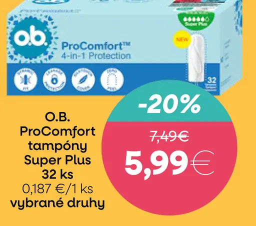 O.b. ProComfort tampóny Super Plus