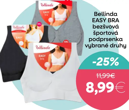 Bellinda Easy Bra bezšvová športová podprsenka