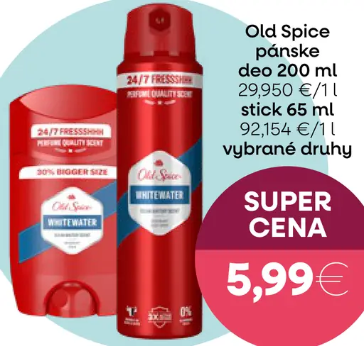 Old Spice pánske dezodoranty stick a sprej