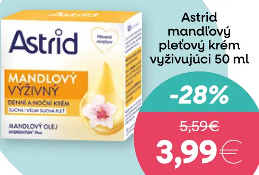 Astrid mandľový pleťový krém vyživujúci