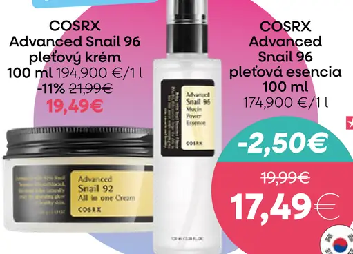 COSRX Advanced Snail 96 pleťová esencia