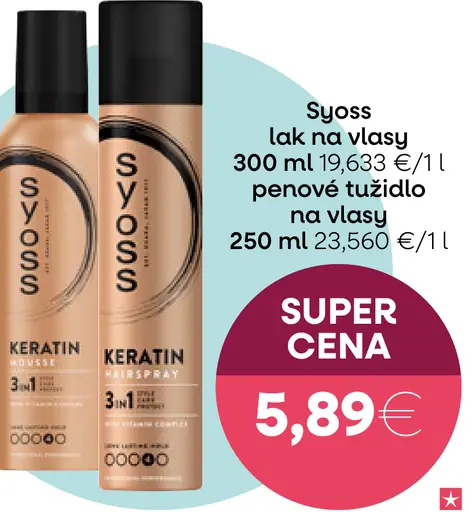 Syoss lak na vlasy alebo penové tužidlo vybrané druhy