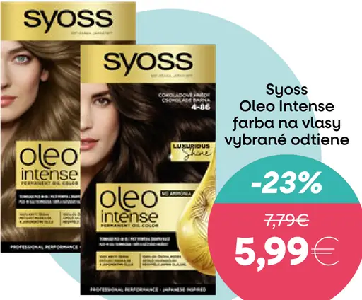 Syoss Oleo Intense farba na vlasy vybrané odtiene