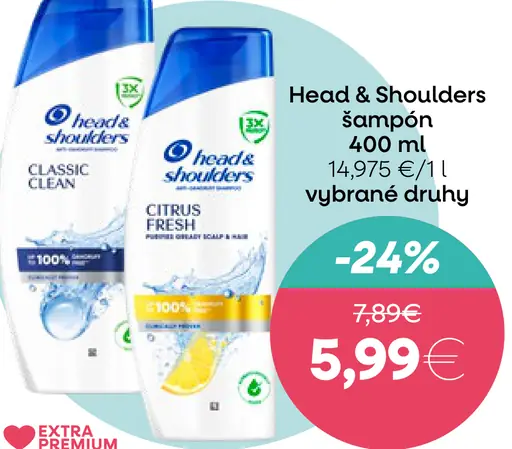 Head & Shoulders šampón vybrané druhy