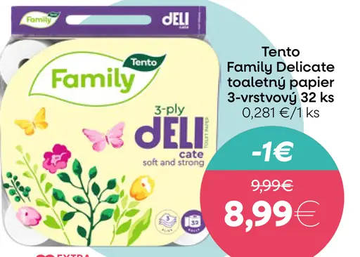 Tento Family Delicate toaletný papier