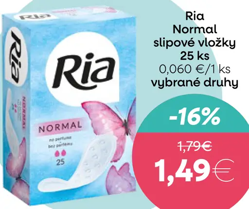 Ria Normal slipové vložky