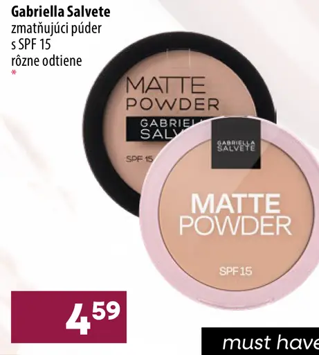 Gabriella Salvete zmatňujúci púder SPF 15
