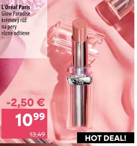 L'Oréal Paris Glow Paradise krémový rúž na pery