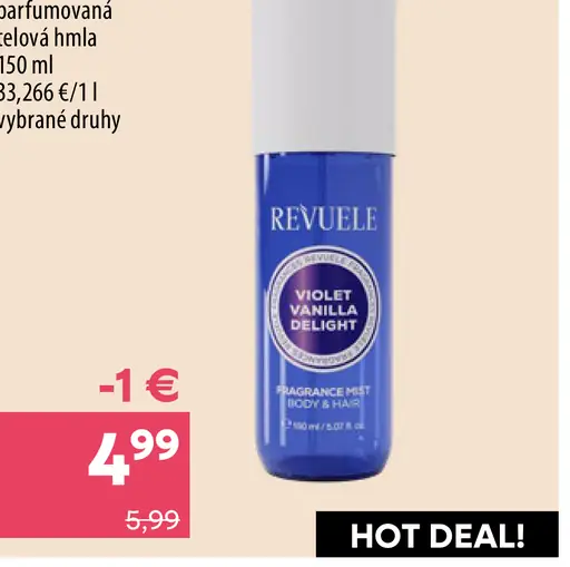 Revuele parfumovaná telová hmla
