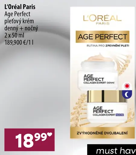L'Oréal Paris Age Perfect nočný pleťový krém proti vráskam