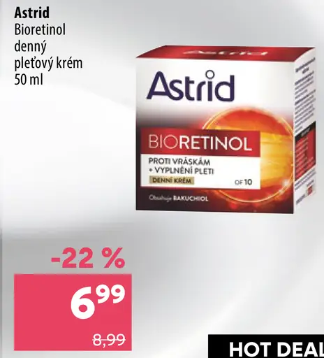 Astrid Bioretinol denný krém proti vráskam + vyplnenie pleti OF