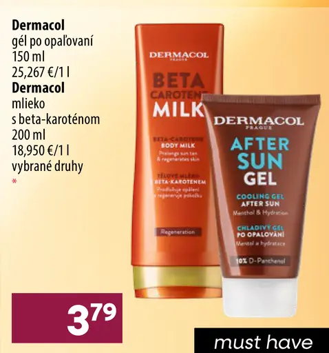 Dermacol mlieko s beta-karoténom