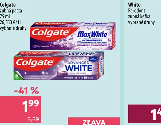 Colgate Max White White+Crystals bieliaca zubná pasta