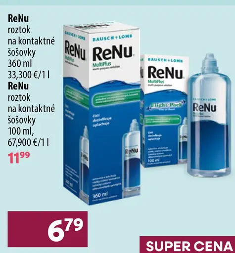ReNu roztok na kontaktné šošovky