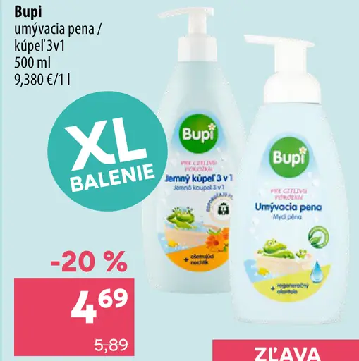 Bupi umývacia pena a gél na telo a vlasy