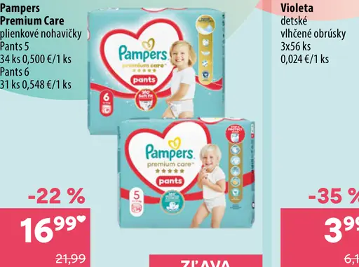 Pampers Premium Care Pants 4 plienkové nohavičky