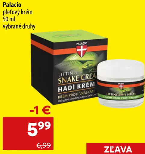 Palacio pleťový krém hadí krém