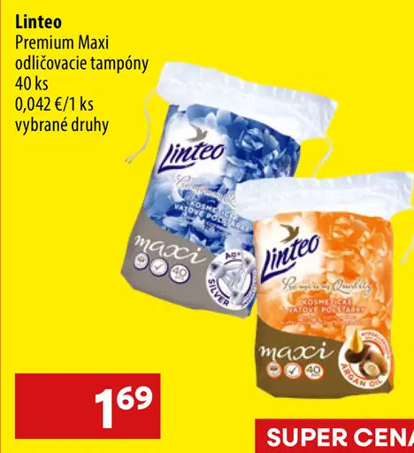 Linteo Premium Maxi odličovacie tampóny